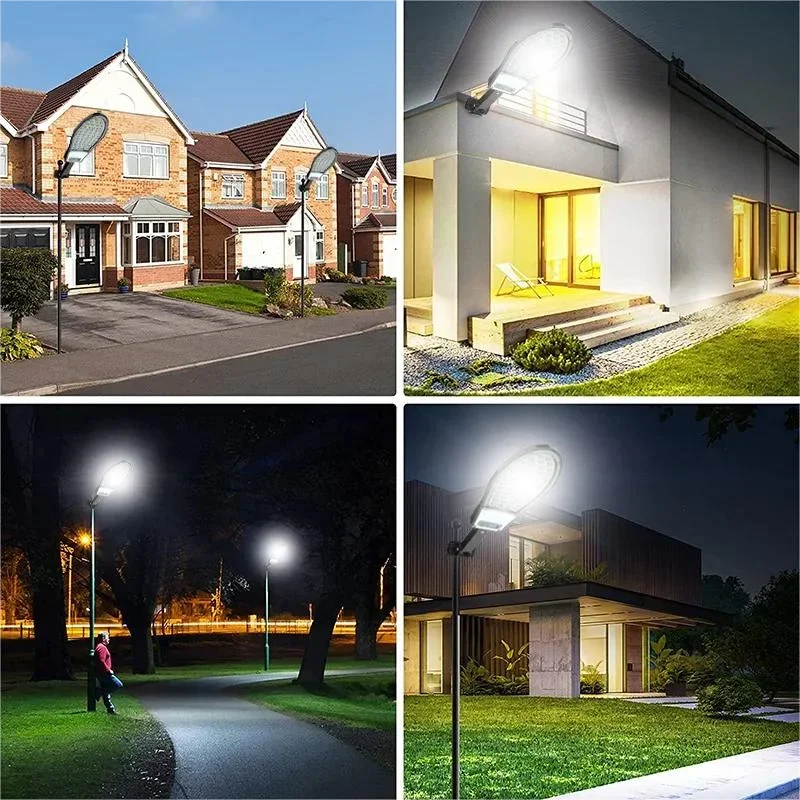 LED Solar Lights Outdoor Garden Street Light With Motion Sensor and Remote Control Waterproof Wall Light for Garage Floodlight