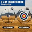 6-24x50 AOE Hunting Scopes Long-Range Scope Illuminated Red/Green Reticle Tactical Optical Sight