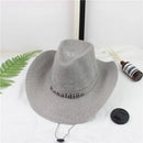 Straw Sun Hat Mens Womens Casual Breathable Cowboy Wide Brim Jazz Hat Sun Protection Fashion Beach Caps Summer