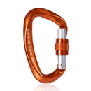 1/2PCS Climbing Rappelling Gear 25KN D-shape Professional Carabiner Screw Locking Gate Carabiner Quick Equipment Outdoor Tools