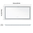 Jumbo-Large Illuminated LED Bathroom Mirror, Front and Backlit Lights, Wall Mounted, Touch Anti-fog Vanity Mirror