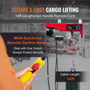 SucceBuy 250kg Electric Hoist Crane Portable Lifter Overhead Garage Winch with Wired/Wireless Remote Control for Car Garage Boat