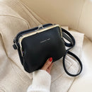 Fashion Herbst Winter Umhängetasche Damen PU Leder Crossbody Bag Einfarbig Solide Farbe Clip Messenger Bag Damen Handtasche Geldbörse Tasche
