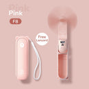 JISULIFE Portable Fan Mini Handheld Fan USB 4800mAh Recharge Hand Held Small Pocket Fan with Power Bank Flashlight Feature