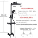 OXG Brass Bathroom Shower Mixer Faucet Shower Faucets Shower System Rainfall Shower Set Shower Spray For Bathroom Black/Chrome