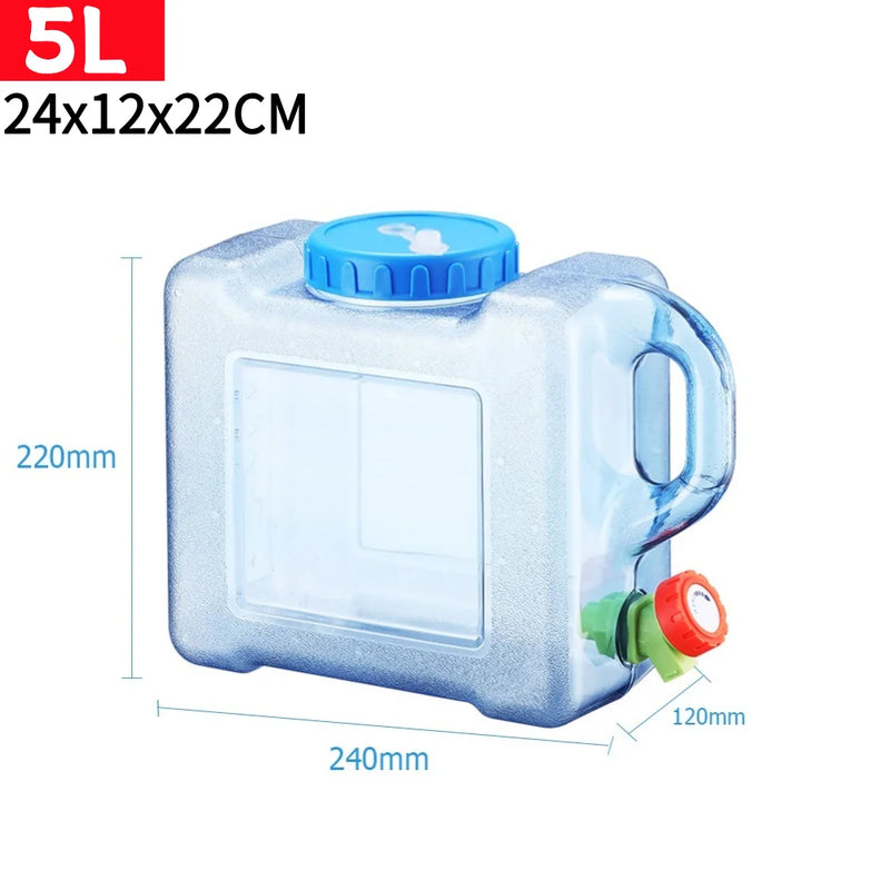 5 L Water Container with Faucet Water Can Bucket Large Capacity Water Bottle Portable Water Container For Outdoor Camping Travel