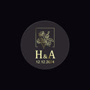 Custom Gold Foil Stickers Wedding nvitation card gift box Personalized Round logo Bridal Party Decoration Hebrew Minor Language