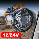 Car Fan 12V/24V USB Car Dashboard Cooling Fan Large Wind Single Head Ventilator With Suction Cup Auto Cooling Fan Car Accessory