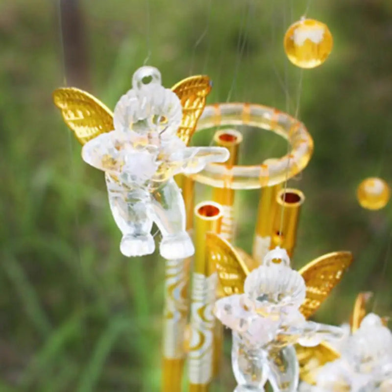 Love Angel Cupid Wind Chime Tube Hanging Ornament House Decoration Metal Pipe Wind Chime Clear Sound Wind Chimes Bells Tubes