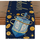 Passover Easter Table Runner Jewish Menorah Hanukkah Holiday Kitchen Coffe  Indoor Outdoor Home Party Decoration cloth