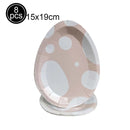 Easter Theme Disposable Tableware Cute Cartoon Rabbit Pattern Paper Plates Cups Napkins Kids Easter Party Decoration Supplies