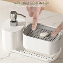 Hand Dish Soap Dispenser Sponge Towel Holder Sink Drain Tray Liquid Soap Pump Container Bathroom Accessory Kitchen Organizer