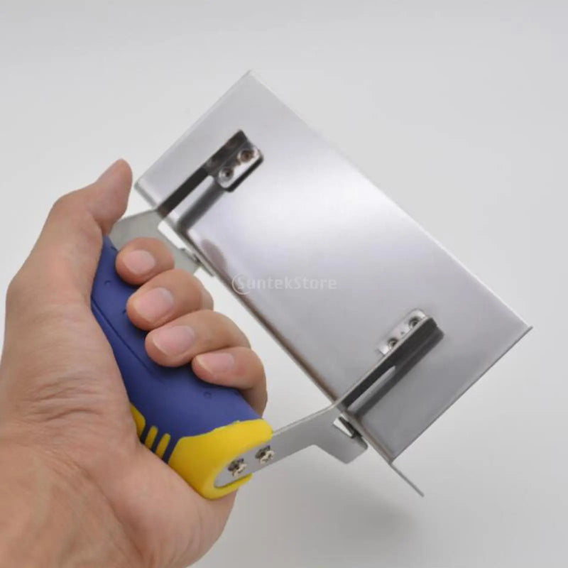 Corner Trowel Stainless Steel with Grip Handle Professional Plastering Tool Wall Repair Tool for Mudding Drywall Scraping