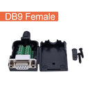 DB9 serial COM RS232 transfer-free Male Female Signals terminals connector D sub 9Pin hole