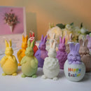 Carrot Bunny Silicone Mold for Candle Making Lily Flower Soap Rabbit Gypsum Doll Mould Easter Egg DIY Gifts Cartoon Animal Decor