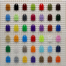 50pcs DIY Building Blocks 3176 Brick Heart Necklace/Key Ring Toys 2x 3 Heart-shaped Multicolor Educational Toy Gift for Children