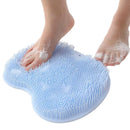 Silicone Exfoliating Shower Foot Wash Massager Scraper Non-Slip Suction Cup Bath Mat Back Massage Brush Body Cleaning Bath Tool