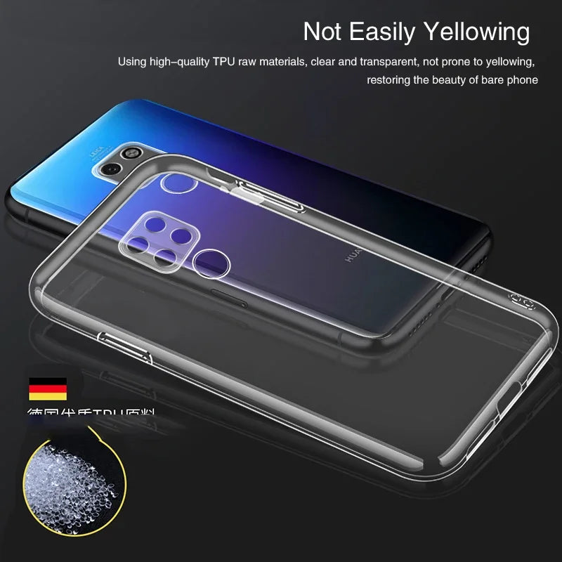 Luxury Soft Phone Case for Huawei Mate20 Mate 20 Pro Lite X 20Pro 20Lite 20X 5G Airbag Shockproof Silicone Back Cover Slim Funda