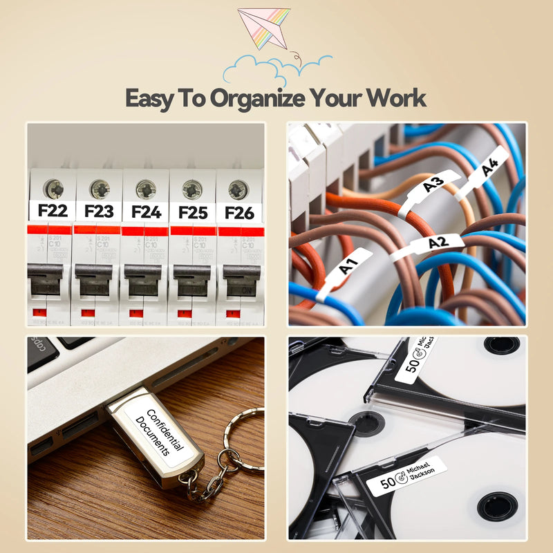 5pcs 12mmx40mm Gap Label Paper fit for P12 P15 Phomemo D30 Q30 Printer Waterproof Self Adhesive Thermal Printer Sticker