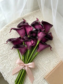 4pcs/8pcs/10pcs Artificial Calla Lily Bouquet, Realistic Touch Fake Flowers; Suitable For Wedding, Party, Garden Decor,