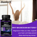 Zinc + Magnesium - Helps Maintain Healthy Nerves and Muscles, Improves Energy, Vitality, and Fights Daily Stress and Fatigue