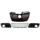 Set of 3 For 06-09 VW MK5 Jetta /GLI /GTI Front Bumper Grille Honeycomb Style