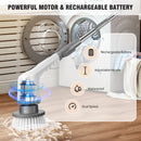 DayPlus 10 in 1 Electric Spin Scrubber Cordless Rechargeable, Electric Cleaning Brush Adjustable Handle Shower Cleaner Brush