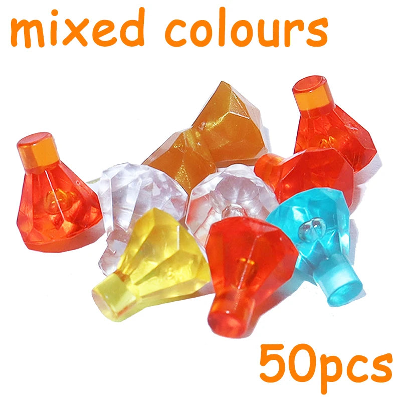 City Treasure Chest Gem Box Gold Silver Diamond Dollar Cents Money Coins Cash Bricks Accessory Printed MOC Toy Building Block