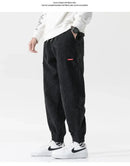 2026 Spring New Casual Loose Corduroy Solid Color Harem Pants Man Pockets All Match Fashion Male Trousers Streetwear Clothes