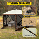The Hex Haven | 12ft Pop-Up Camping Gazebo with 6-Sided Canopy Shelter