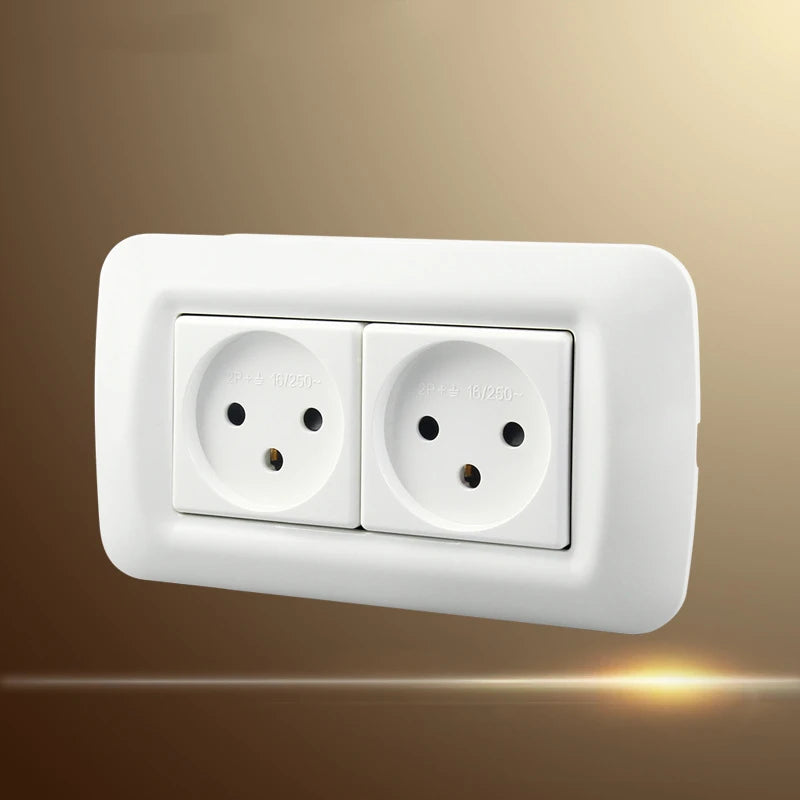 146mm Extended Two-position Israel Plug 16A PC Panel Three-hole wall Power Outlet With Grounding Safety And High Quality Socket