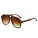 JNPCXI Oversized Double Bridges Pilot Men Sunglasses Blue Lens Vintage Rivets Women Trending Punk Sun Glasses Shades