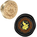 Halloween Series Wax Seal Stamp Head Witch,Bats,Skeleton 0.98" Brass Wax Sealing Stamp Heads For Decorating Envelopes Invitation