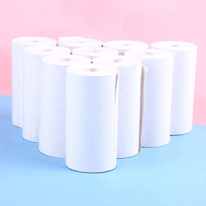 3/5/10 Rolls White Thermal Papers 57*25mm for Mini Portable Printing Papers for Bluetooth Wireless Printer.