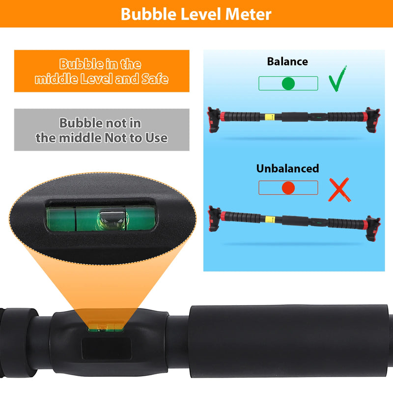 Pull Up Bar for Doorway Chin Up Bar with No Screws Wall Mount Non Slip Strength Training Pullup Bar Adjustable Pull Up Bar