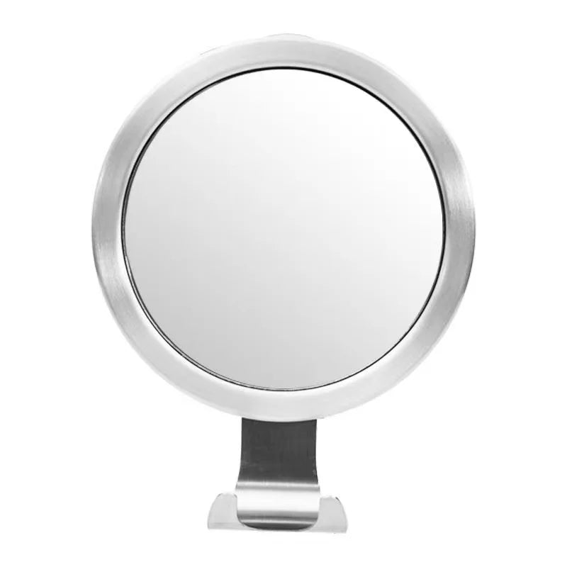 Stainless Steel Anti Fog Shower Mirror Bathroom Shaving Mirror wall Vanity Makeup Mirror Bathroom Supplies With Suction Cup Hook