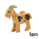 Figures Animal Building Block MOC City Goat Sheep Eagle Owl Panda Parrot Seagull Penguin Zoo Fram Accessories Bricks Toy Gift