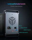 【Free Local Warehouse】Yottamaster 5-Slot RAID External Hard Drive Enclosure 2.5" 3.5" SATA HDD/SSD Enclosure with RGB Silent Fan