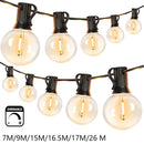 9M/26M Festoon LED Globe String Light Fairy LED G40 Outdoor For Christmas Party Garden Decor Garland Lamp Street Patio Backyard