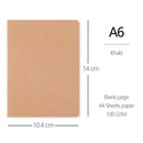Notebook Sketchbook A6 small size 44 sheets Solid color planner Diary blank page