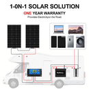 DOKIO 18V 200W Flexible Solar Panels 2PCS 100W Waterproof Monocrystalline Solar Panel Camping RV Home Charge 12V DFSP-100M