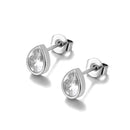 Lokaer Delicate Water Drop Cubic Zirconia Stud Earrings Valentine's Day Gift High Quality Stainless Steel Daily Jewelry E25002