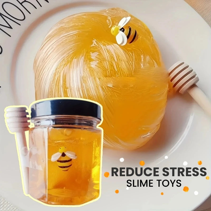 Honey Slime Toys Hydrogel Balls Honey Bee Glue With Stick Mixing Stress Relief Toy Crystal Foam Gel Jam Decompression Toys