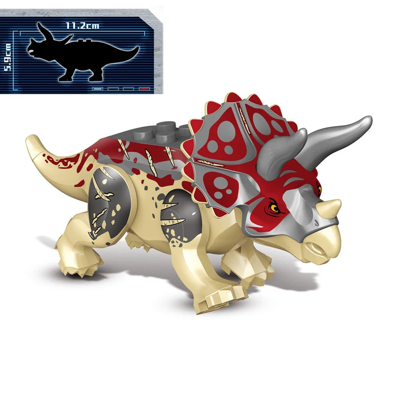 Brutal Raptor Building Jurassic Blocks World 2 MINI Dinosaur Figures Bricks Dino Toys For Children Dinosaurios Christmas