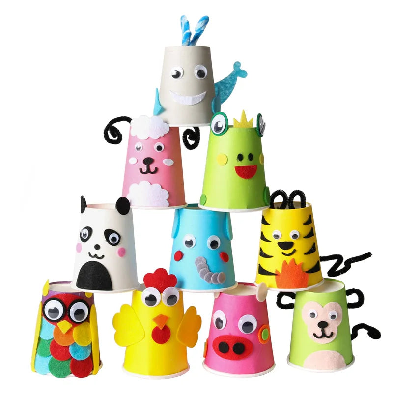 100Ps Self-Adhesive Wiggly Googly Doll Eye Movable Simulation Cartoon Animal Eyeball DIY Kindergarten Children Craft Supplies