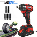 NEWONE 18V cordless Impact Wrench, Impact wrench kit, brushless 400Nm torque impact driver and battery charger