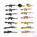 Großhandel Fahrrad Auto Gelb Gummi Ente Zubehör Waffe Gold Schwarz M416 AKM 98K AMW Enten Spielzeug Fahrrad Auto Dekoration Entenküken
