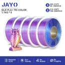 JAYO  pla plus SILK Three Colors Silk Rainbow 3D Printer Filament 1.75mm 100% No Bubble FDM 3D Printer Materials for 3D Printer