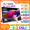 HGFRTEE portable display 14-inch touch screen display 10point touch screen portable screen suitable for laptop PC Mac Xbox PS4/5