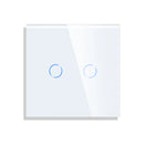 Bingoelec DIY 1/2/3/4 gang Wall Touch Switch Only Crystal Glass Panel 86mm Pearl White Black Golden Grey Glass Frame DIY-Parts